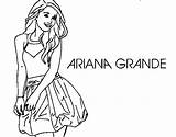 Ariana Grande Coloring Pages Color Print Printable Book Colorear Coloringcrew Getcolorings Colori sketch template