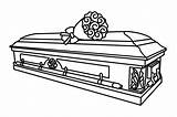Casket Drawing Mortuary Science Paintingvalley sketch template