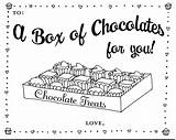 Coloring Pages Chocolates February Box Printable Kids Printables Print Valentine Candy Bnute Bar Size Person Productions sketch template