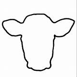 Cow Head Template Printable Clipart Outline Coloring Face Silhouette Beef Craft Applique Drawing Clip Cliparts Cows Pattern Patterns Library Draw sketch template