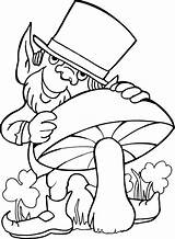 Coloring St Patrick Leprechaun Patricks Pages Printable Color Printables Saint Kids Funny Crafts Mushroom Sheet Colouring Print Cliparts Rocks Sheets sketch template