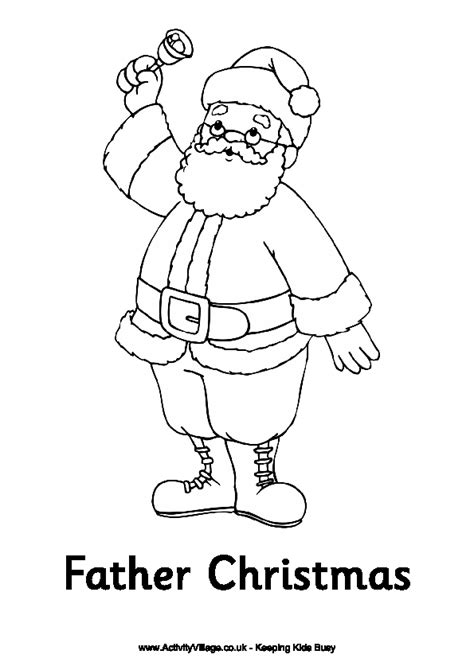 father christmas colouring page colouring pages  kids
