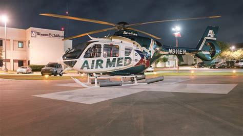 air med unveils newest upgrade  ems helicopter fleet  lake charles la acadian air med