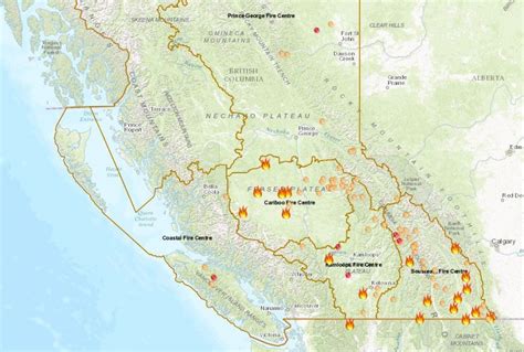 interactive map shows  bcs wildfire season