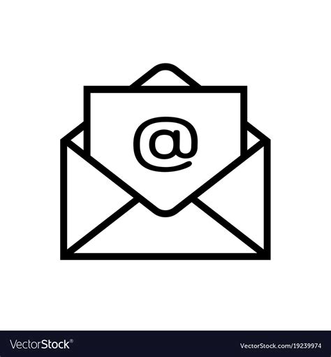 email icon isolated  white background royalty  vector