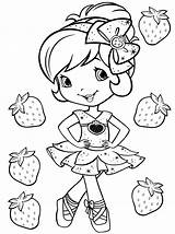 Strawberry Shortcake Coloring Pages Printable Cartoon Print sketch template