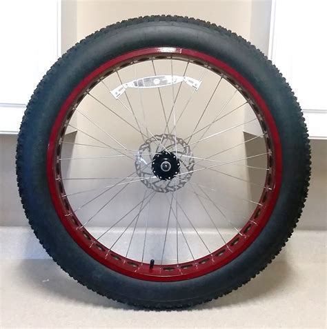 mongoose malus fat tire bicycle front wheeltire assembly red    mongoose bikes