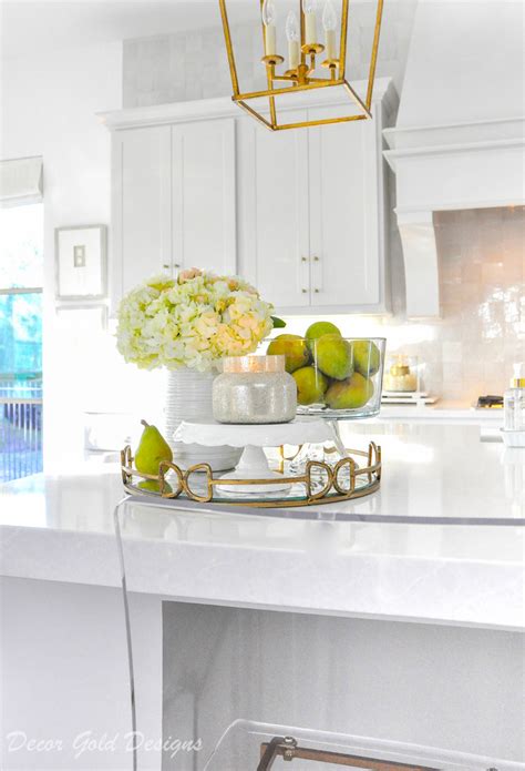 ideas  kitchen counter styling decor gold designs