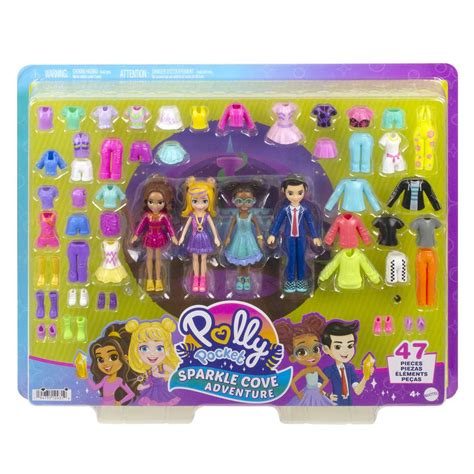 polly pocket sparkle cove adventure fashion pack playset   doll