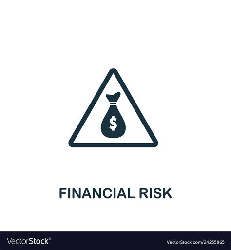 financial risk icon creative element design  vector image