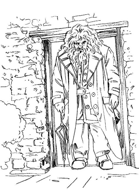 hagrid   doors coloring pages harry potter coloring pages