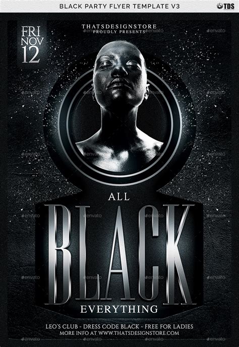 black party flyer template  print templates graphicriver