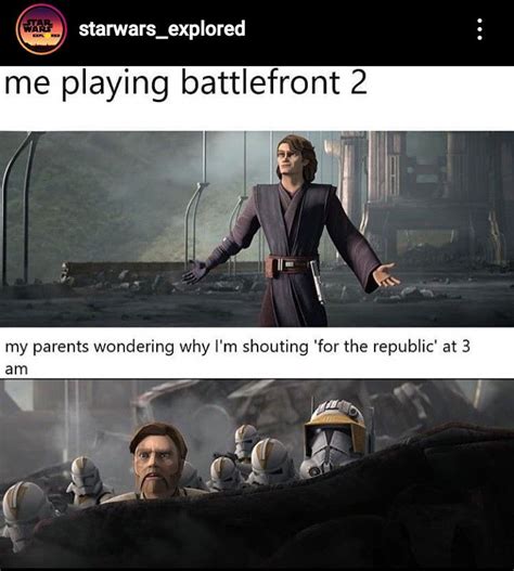 Star Wars Meme Playing Battlefront 2