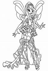 Winx Coloring Pages Sirenix Club Bloom sketch template