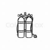 Tank Oxygen Helium Drawing Scuba Sketch Vector Illustrations Drawn Hand Clipartmag Stock Clip Doodle Icon Outline sketch template