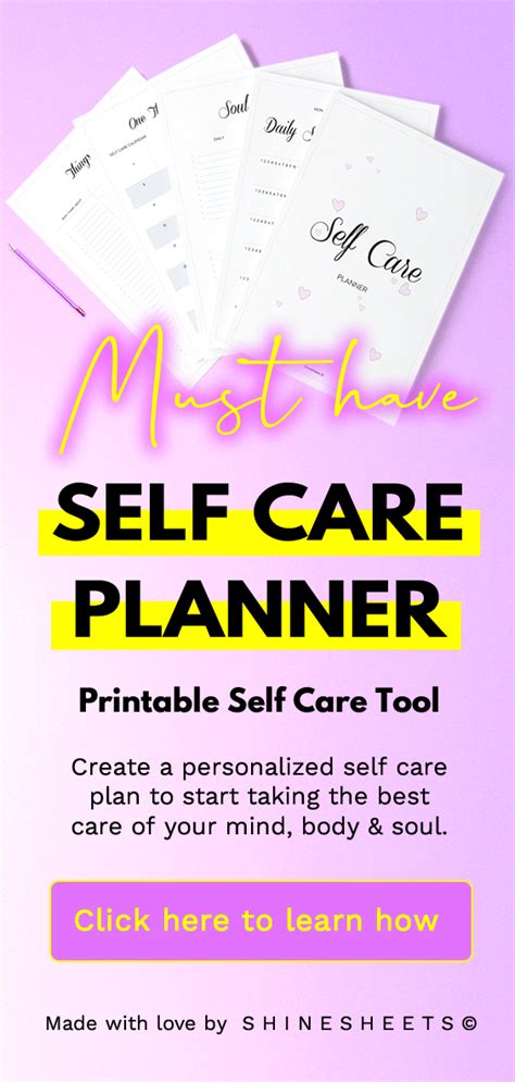 care planner printable  pages shinesheets  care