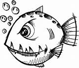 Fish Coloring Pages Monster Color Freshwater Angry Getcolorings Colorluna sketch template