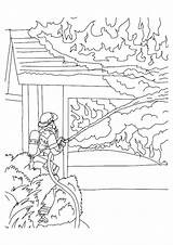 Coloring Feuerwehr Extinguishing Momjunction Firefighter sketch template
