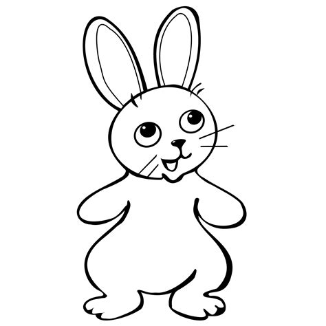 standing rabbit drawing  getdrawings