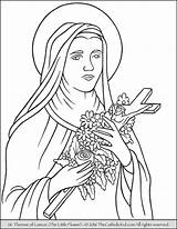 Therese Lisieux Calcuta Feast Thecatholickid Philomena sketch template