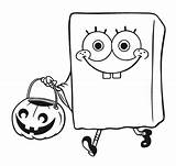 Spongebob Coloring Halloween Pages Squarepants Pumpkin Bob Printable Carving Ghost Sheet Sponge Sheets Square Colouring Stencils Templates Draw Easy Pants sketch template