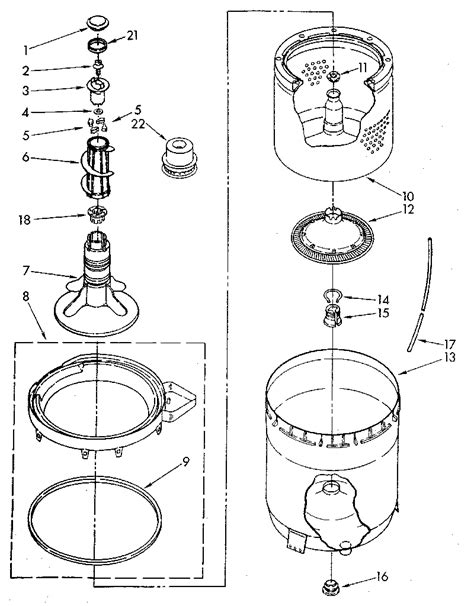 washer parts parts diagram  kenmore washer