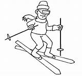 Sciatore Esquiador Colorir Dibujo Skieur Dibuixos Snowboard Acolore Esqui Imprimer Coloriages Classe Neige Dibuix Deportes Febbraio Pitturato Hiver Coloritou Stampare sketch template