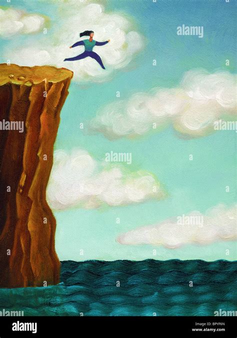cliff edge illustration high resolution stock photography  images