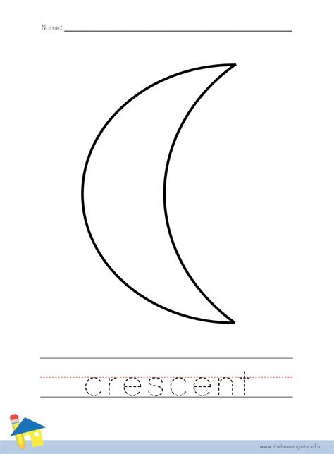 crescent coloring worksheet  learning site