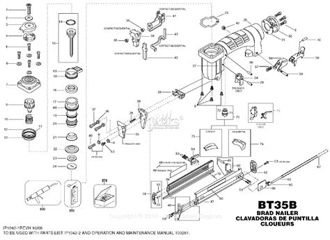 bostitch btb  parts diagram  nailer