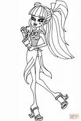 Monster High Draculaura Coloring Pages Drawing Printable Games Version Categories sketch template