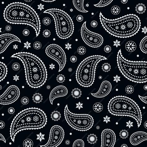 bandana pattern vector black  white