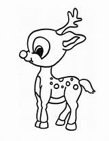 Rudolph Baby sketch template