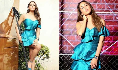 Sara Ali Khan Looks Sizzling Hot And Sexy In Little Blue