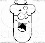 Tube Test Character Happy Coloring Clipart Cartoon Outlined Vector Thoman Cory Royalty sketch template
