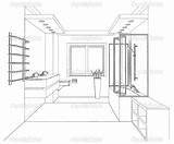 Perspectiva Badezimmer Banheiro Skizze Ponto Fuga sketch template