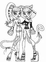 Monster High Coloring Meowlody Purrsephone Pages Kids Colouring Visit Party sketch template