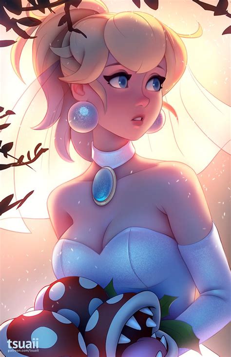 A Sketch Of Bride Princess Peach From Super Mario Odyssey
