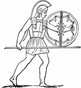 Greek Ancient Greece Coloring Soldier Spartan Drawing Shield Clipart Pages Etc Army Sword Large Usf Getdrawings Edu Original Galleries sketch template