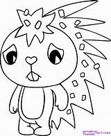Friends Happy Tree Flaky Coloring Pages Draw Drawing Step Character Popular Library Clipart Dragoart sketch template