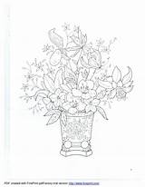 Coloring Arrangement Flower Pages Getdrawings Dover sketch template