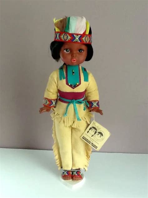 Canadiana Trading Regal Toy Co Native American Indian Girl Doll 1960s