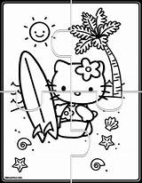 Kitty Hello Puzzle Choose Board sketch template
