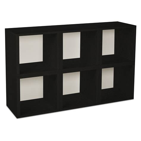 basics eco stackable modular storage cubes black  pack walmartcom