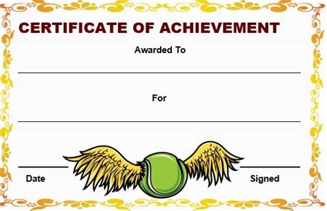 baseball certificate template  achievement certificate templates
