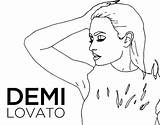 Coloring Lovato Demi Confident Coloringcrew Pages sketch template