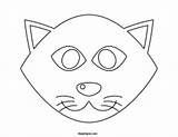 Mask Cat Printable Color Masks Coloring Template Print Cats Pages Maskspot sketch template