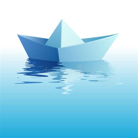 paper ship  water vector illustration stock vector