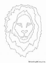 Print Drawingnow Lion sketch template