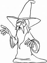 Coloring Pages Wizard sketch template